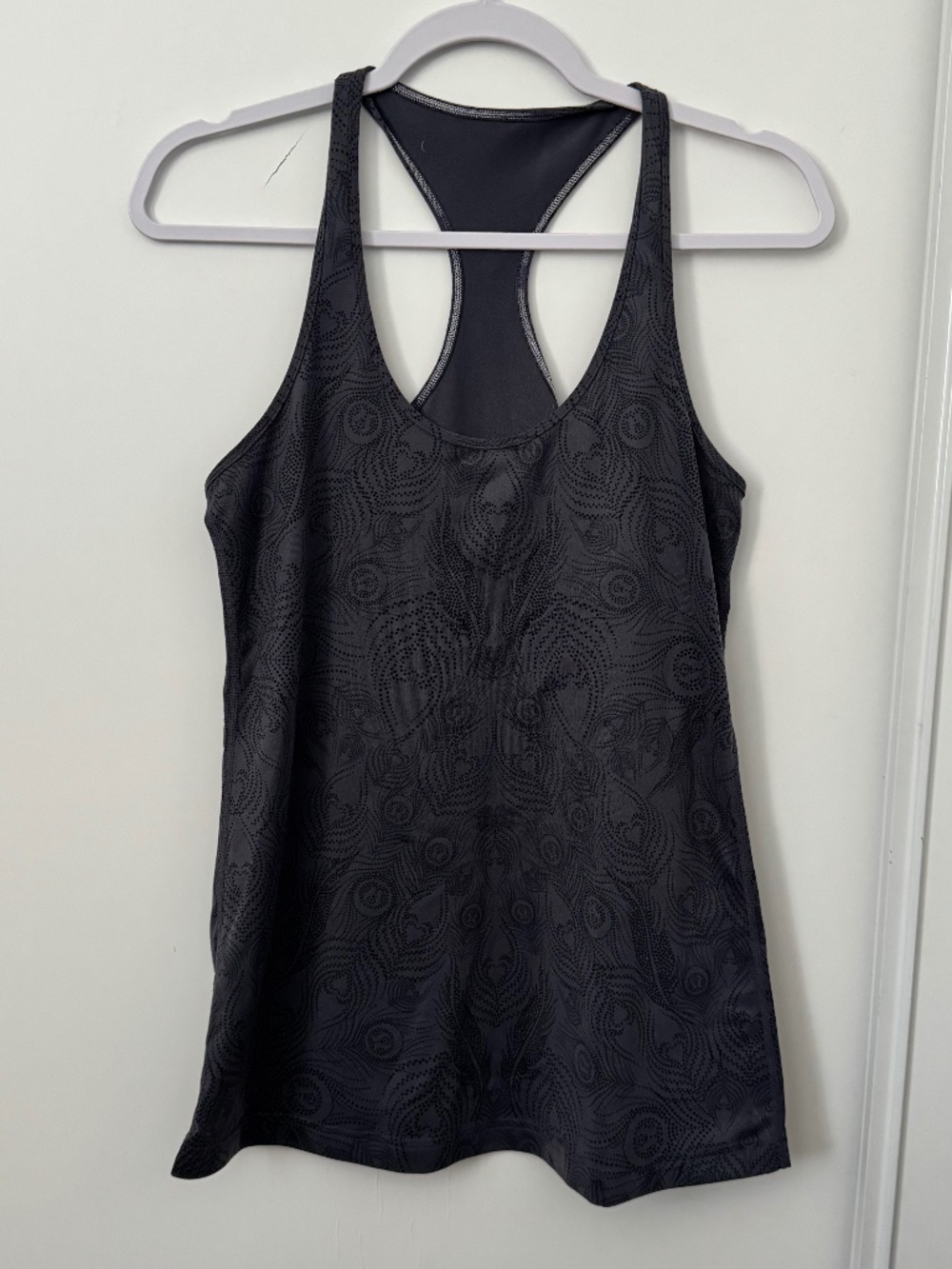 Lululemon Gray Pattern Racerback Tank Top - Picture 1 of 4